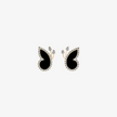 Alaghband Butterfly Stud Earrings with Onyx and Diamonds