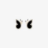 Alaghband Butterfly Stud Earrings with Onyx and Diamonds