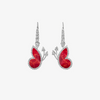 Alaghband Butterfly Drop Earrings with Coral