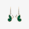 Alaghband Butterfly Drop Earrings with Malachite