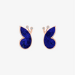 Alaghband Butterfly Stud Earrings with Lapis Lazuli