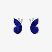 Alaghband Butterfly Stud Earrings with Lapis Lazuli