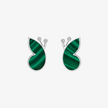 Alaghband Butterfly Stud Earrings with Malachite