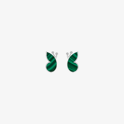 Alaghband Butterfly Stud Earrings with Malachite