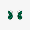 Alaghband Butterfly Stud Earrings with Malachite