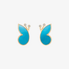 Alaghband Butterfly Stud Earrings with Turquoise