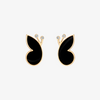 Alaghband Butterfly Stud Earrings with Onyx