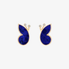 Alaghband Butterfly Stud Earrings with Lapis Lazuli