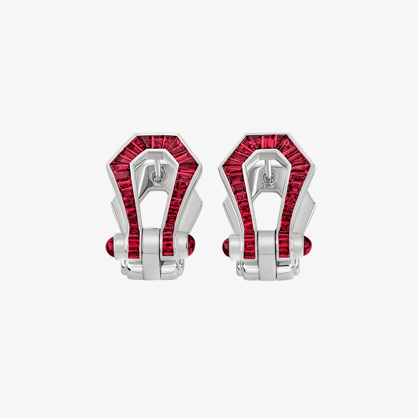 Alaghband Kite Drop Earrings with Rubies - Alaghband Jewelry