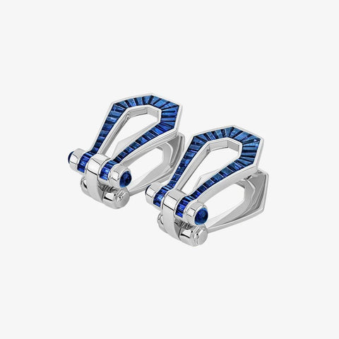 Alaghband Kite Drop Earrings with Blue Sapphires - Alaghband Jewelry