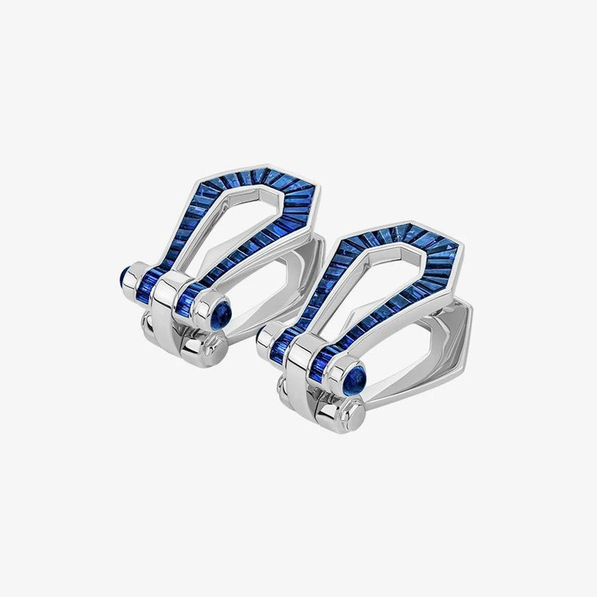 Alaghband Kite Drop Earrings with Blue Sapphires - Alaghband Jewelry