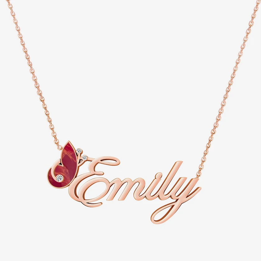 Alaghband Emily Necklace with Semi-Precious Stone