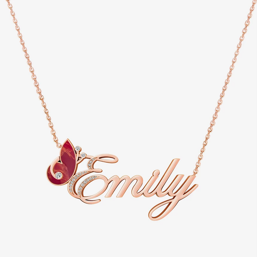 Alaghband Emily Necklace with Semi-Precious Stone