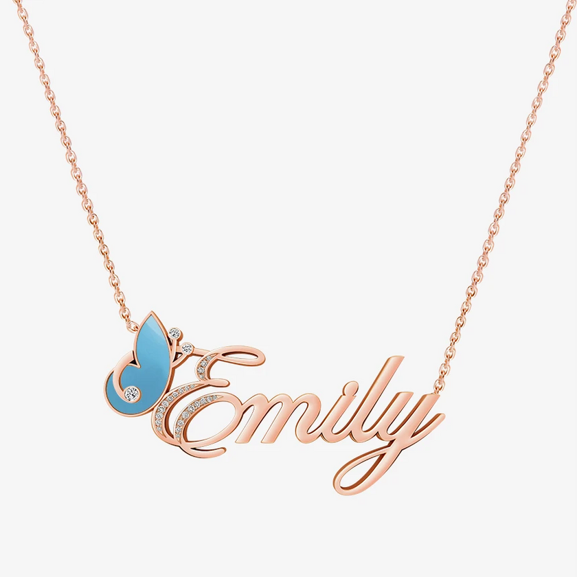 Alaghband Emily Necklace with Semi-Precious Stone