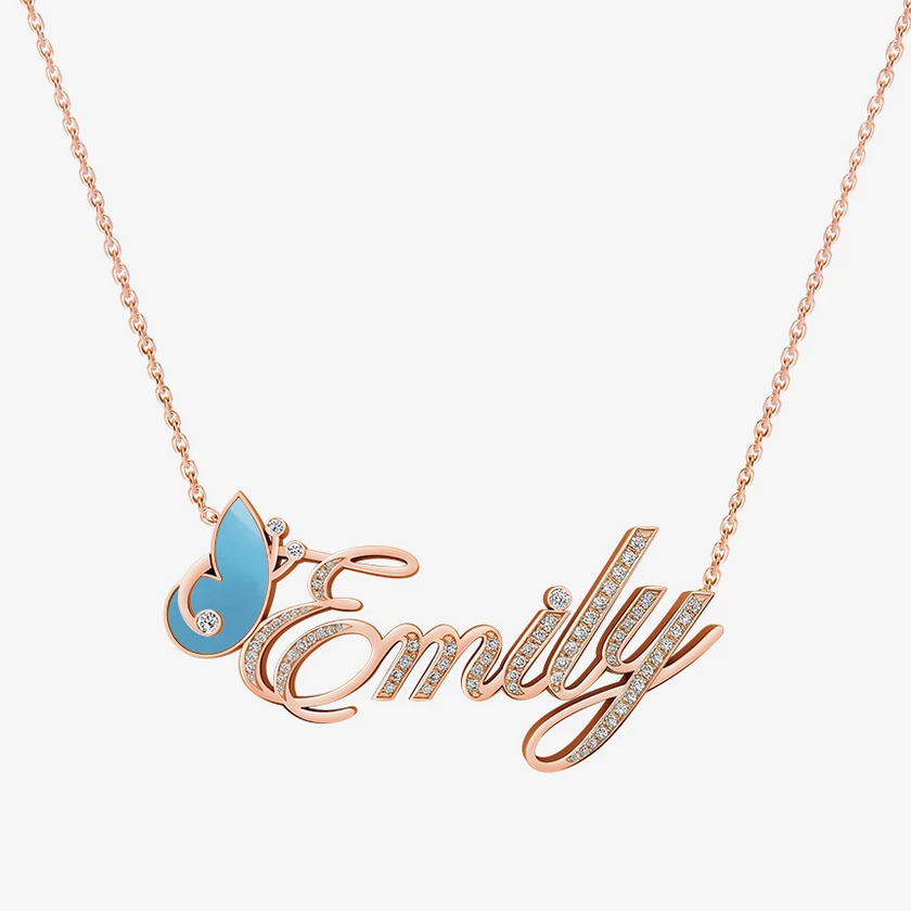 Alaghband Emily Necklace with Semi-Precious Stone