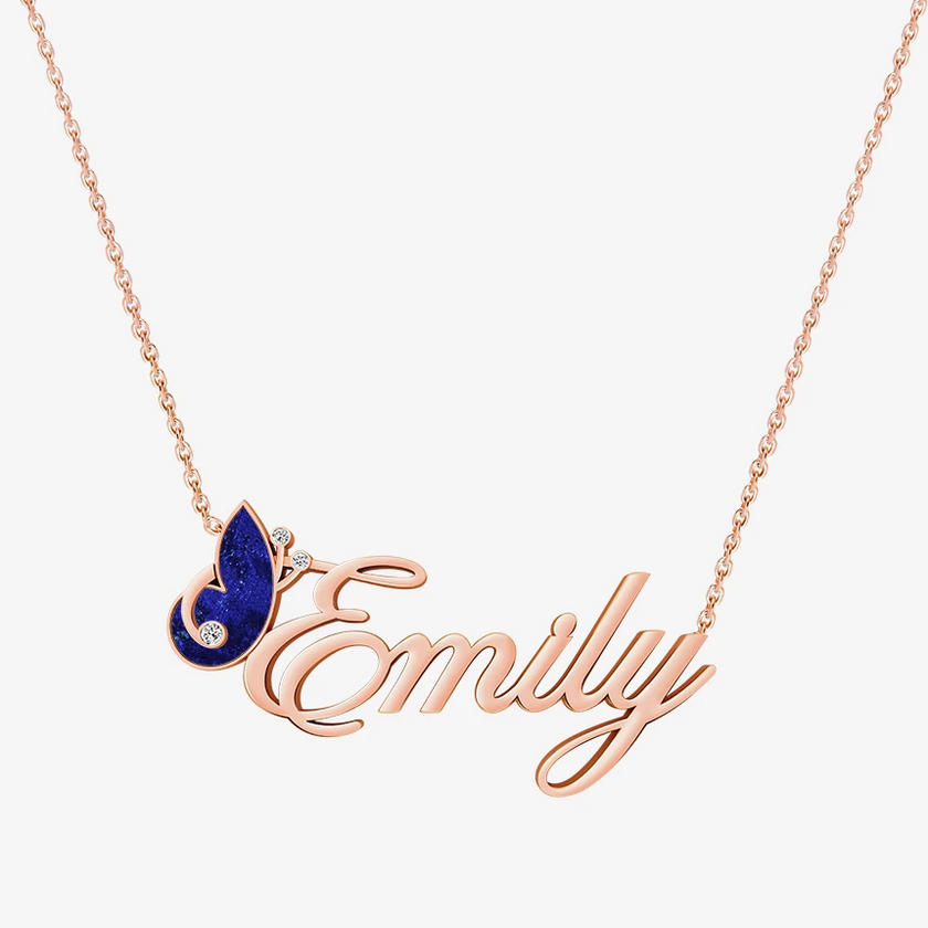 Alaghband Emily Necklace with Semi-Precious Stone