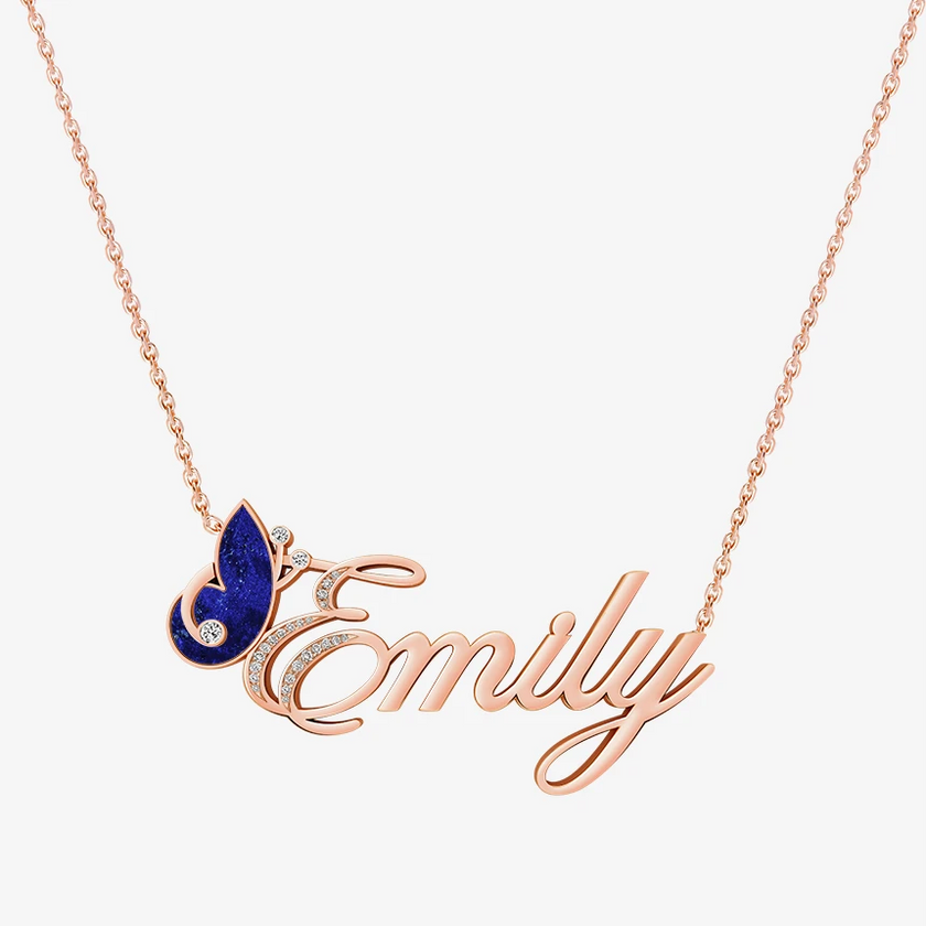 Alaghband Emily Necklace with Semi-Precious Stone