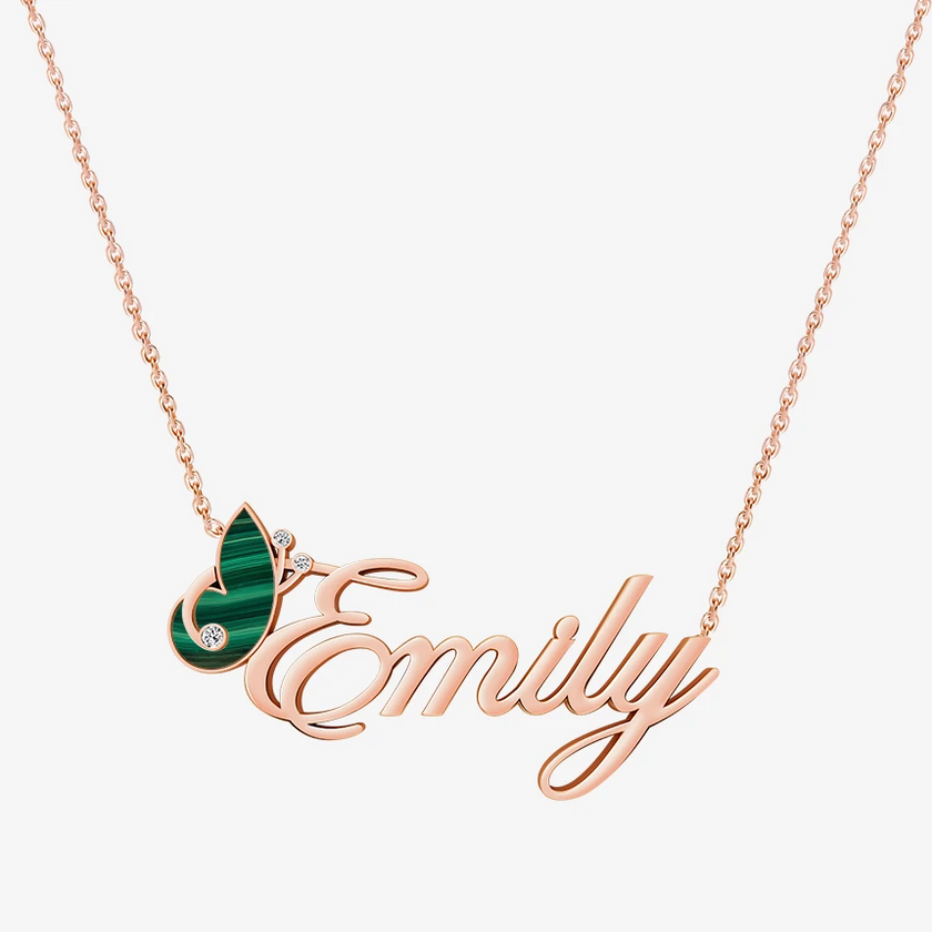 Alaghband Emily Necklace with Semi-Precious Stone