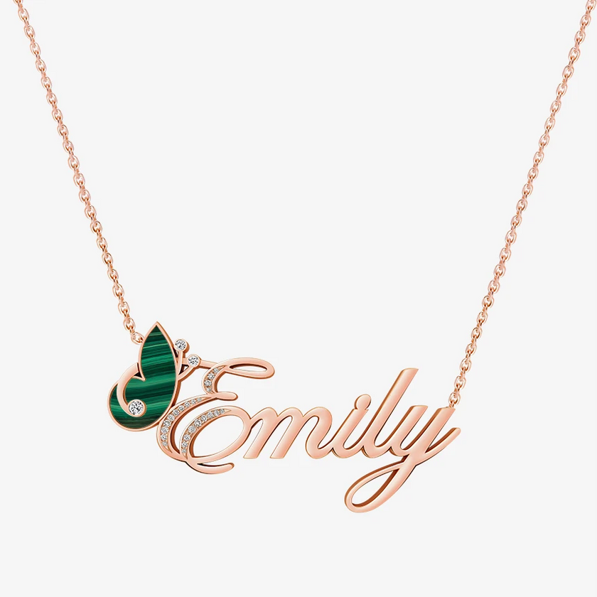 Alaghband Emily Necklace with Semi-Precious Stone