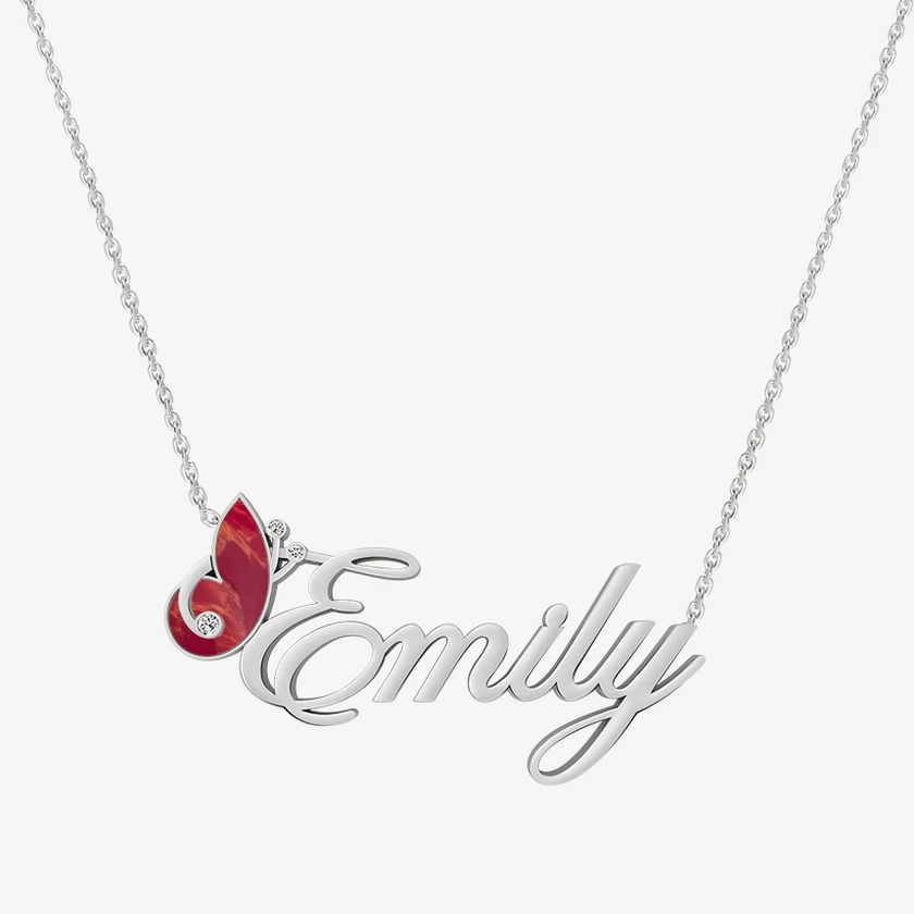 Alaghband Emily Necklace with Semi-Precious Stone