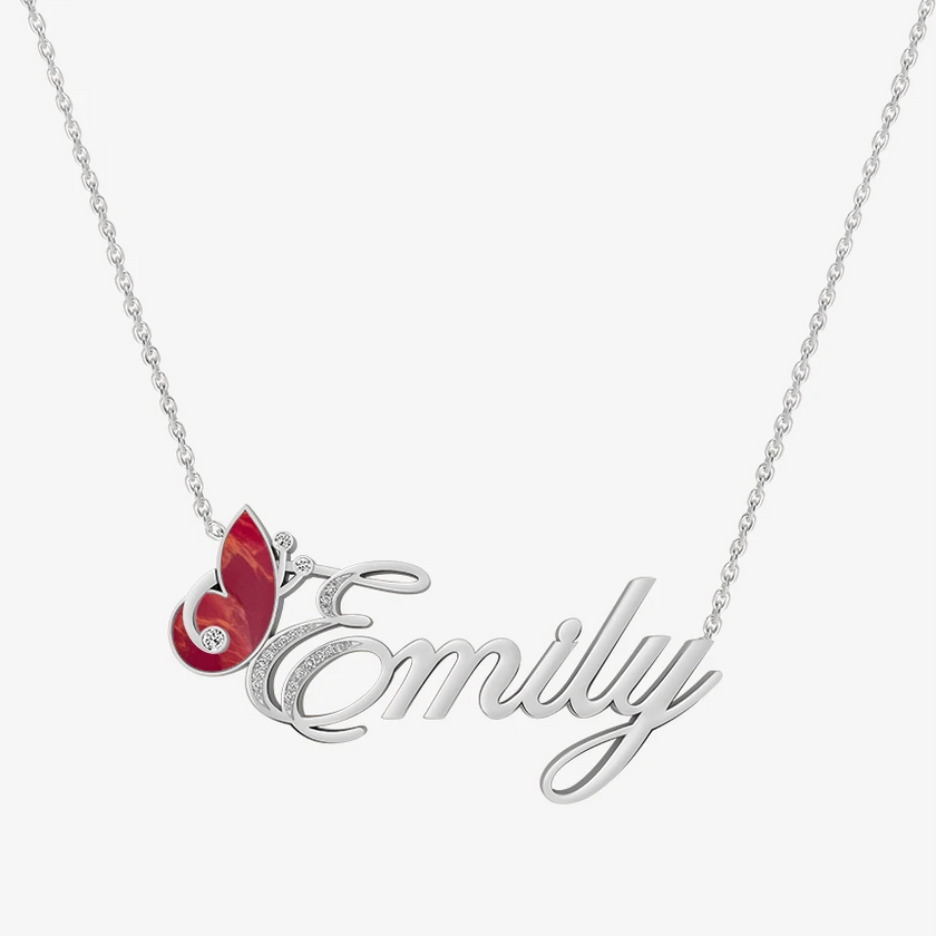 Alaghband Emily Necklace with Semi-Precious Stone