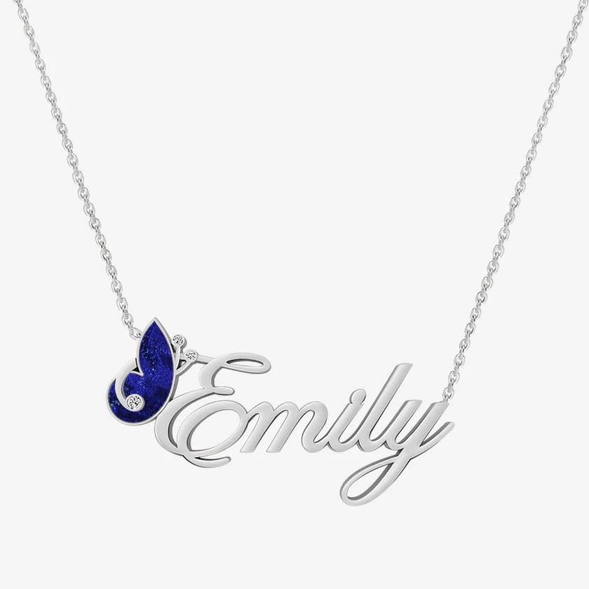 Alaghband Emily Necklace with Semi-Precious Stone