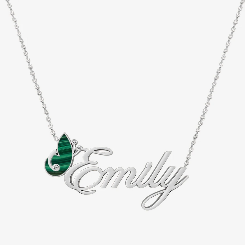 Alaghband Emily Necklace with Semi-Precious Stone