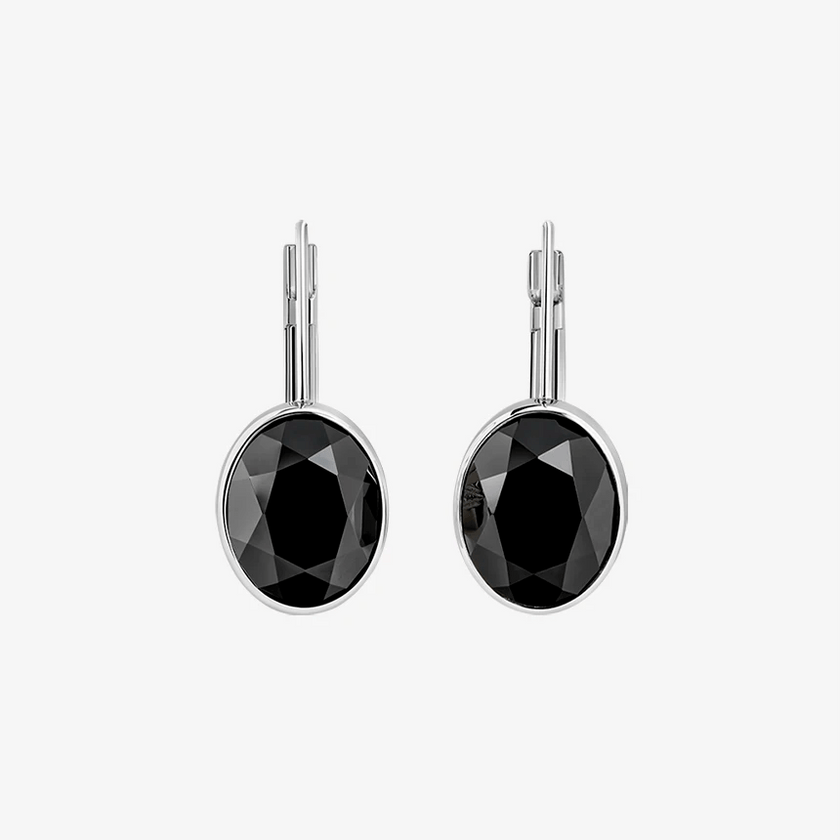 Alaghband Pyramid Drop Earrings with Onyx - Alaghband Jewelry