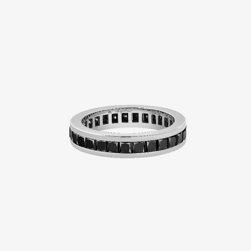 Alaghband Eternity Ring for Men with Black Diamonds