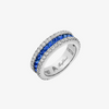 Alaghband Semi-Eternity Ring with Blue Sapphire