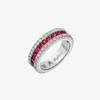 Alaghband Semi-Eternity Ring with Rubies