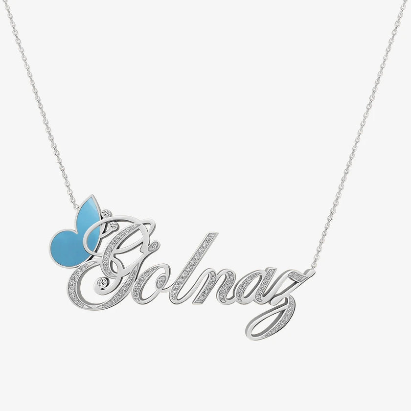 Alaghband Golnaz Necklace with Semi-Precious Stone