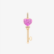 Alaghband Heart Key Pendant with Pink Sapphires