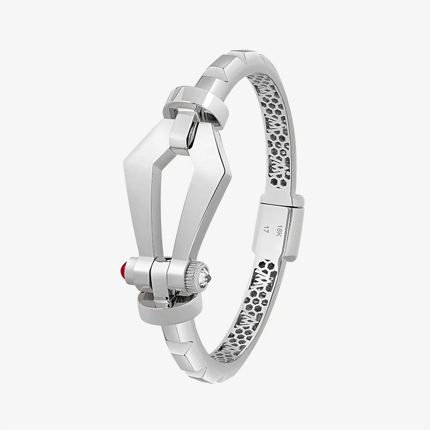 Alaghband Kite-Chocolate Bangle with Ruby Pin