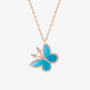 Alaghband Angled Butterfly Necklace with Turquoise