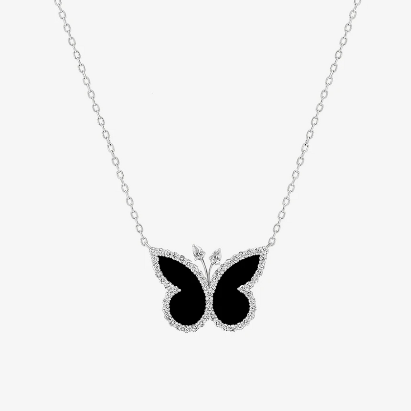 Alaghband Butterfly Necklace with Onyx