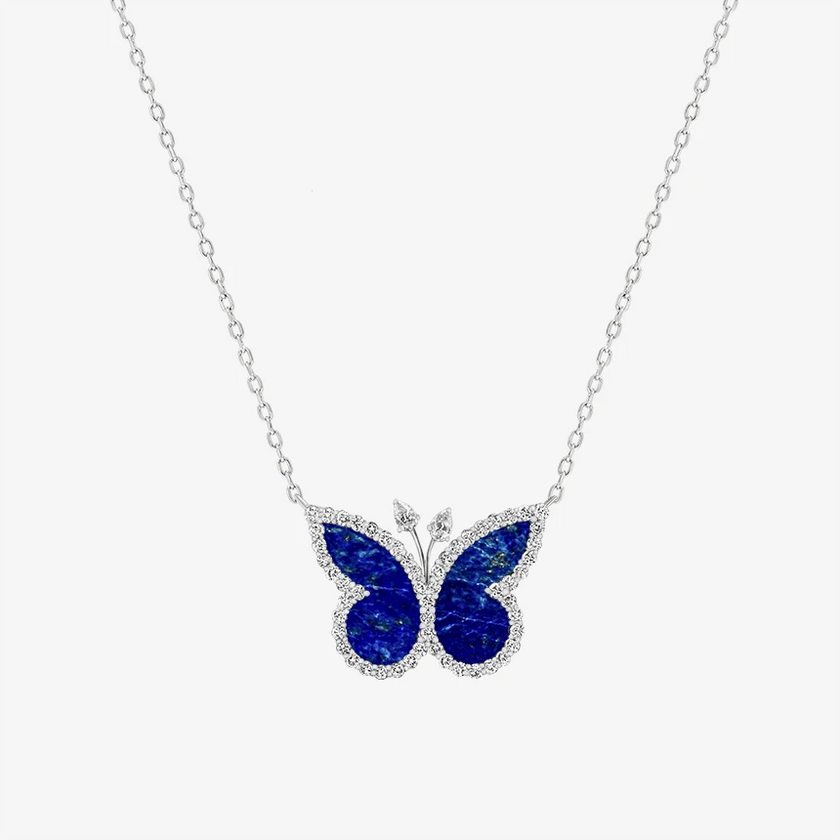Alaghband Butterfly Necklace with Lapis Lazuli