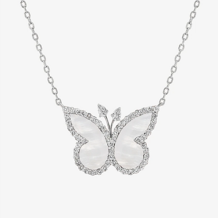 Alaghband Butterfly Necklace with Mother of Pearl