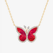 Alaghband Butterfly Necklace with Coral