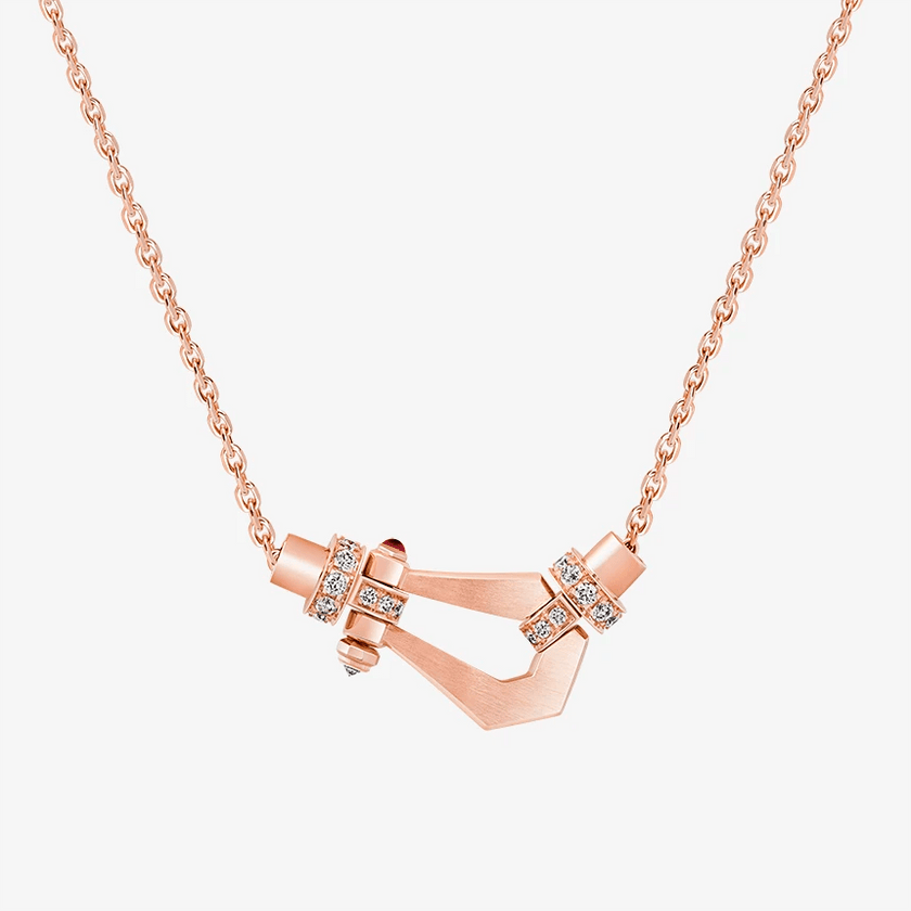 Alaghband Kite Necklace with Diamond Bezels and Ruby Pin, Small - Alaghband Jewelry