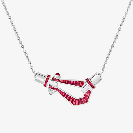 Alaghband Kite Necklace with Rubies, Large