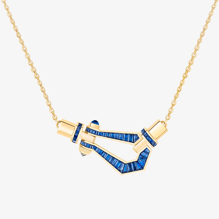 Alaghband Kite Necklace with Blue Sapphires, Medium - Alaghband Jewelry