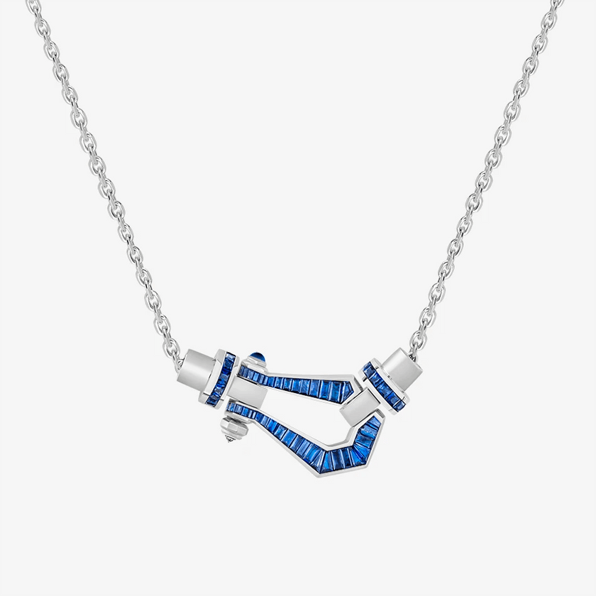 Alaghband Kite Necklace with Blue Sapphire, Small - Alaghband Jewelry