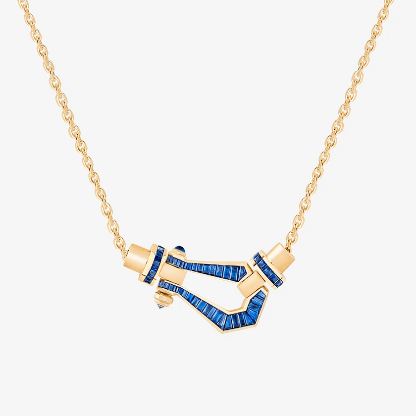 Alaghband Kite Necklace with Blue Sapphire, Small - Alaghband Jewelry