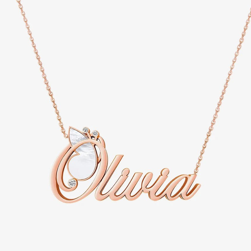 Alaghband Olivia Necklace with Semi - Precious Stone - Alaghband Jewelry