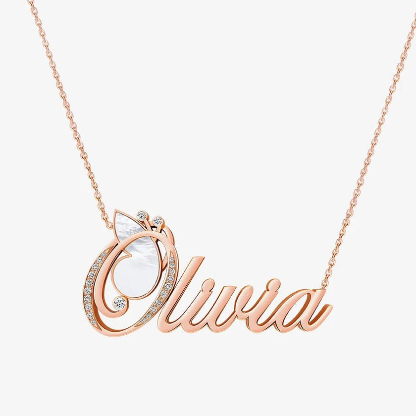 Alaghband Olivia Necklace with Semi - Precious Stone - Alaghband Jewelry