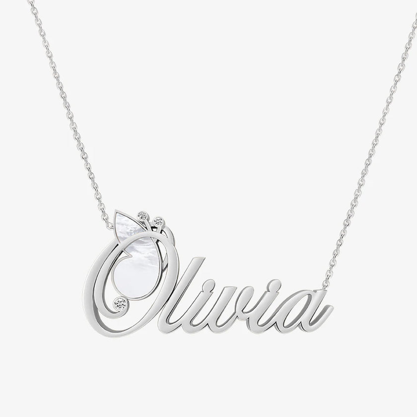 Alaghband Olivia Necklace with Semi - Precious Stone - Alaghband Jewelry