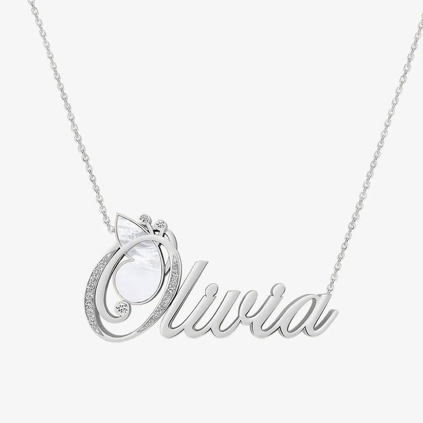 Alaghband Olivia Necklace with Semi - Precious Stone - Alaghband Jewelry