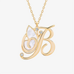 Alaghband Initials “B” Pendant with Mother of Pearl