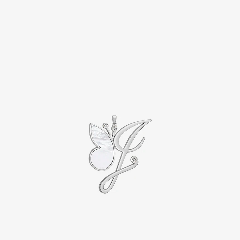 Alaghband Initials I Pendant with Mother of Pearl